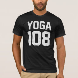 YOGA 108 - white print Tee