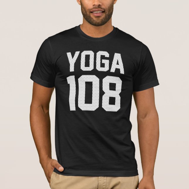 YOGA 108 - white print Tee (Framsida)