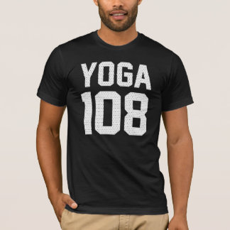 YOGA 108 - white print Tee Shirt