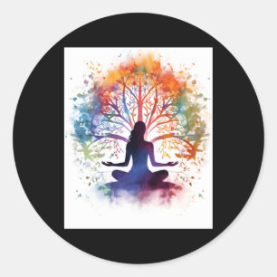 Yoga 3 Uni Sticker Runt Klistermärke