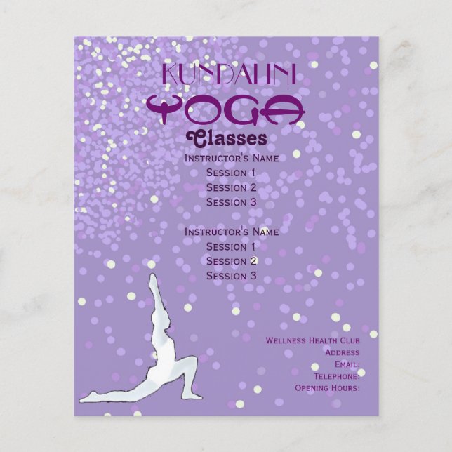 Yoga A5-flygare Flygblad (Framsidan)