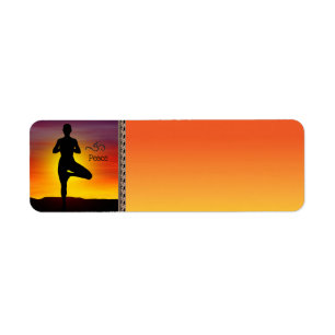Yoga-adressetikett Returadress Etikett