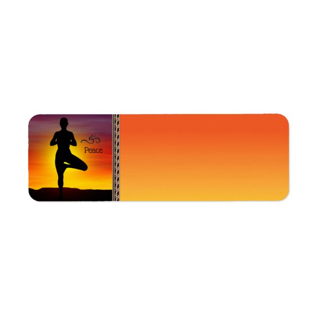 Yoga-adressetikett Returadress Etikett (Framsidan)
