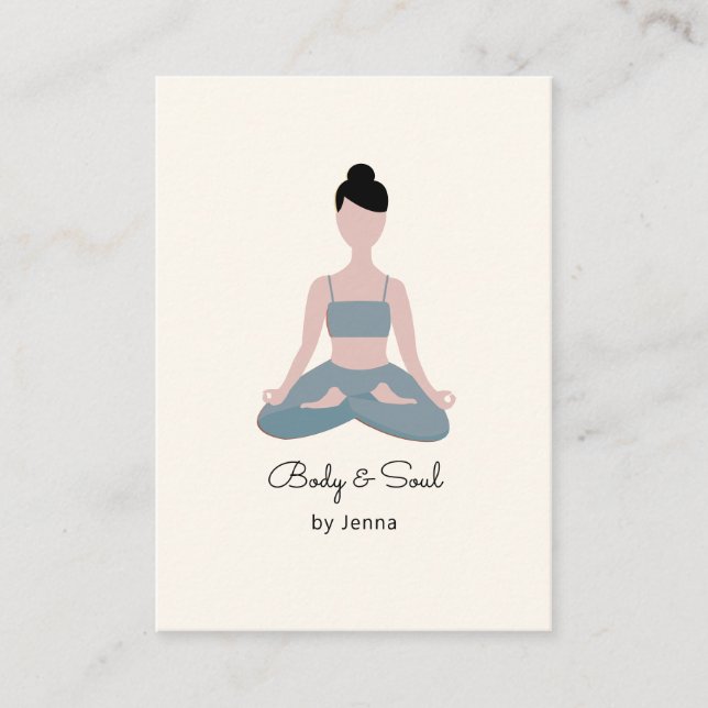 Yoga Affärskort Visitkort (Framsida)