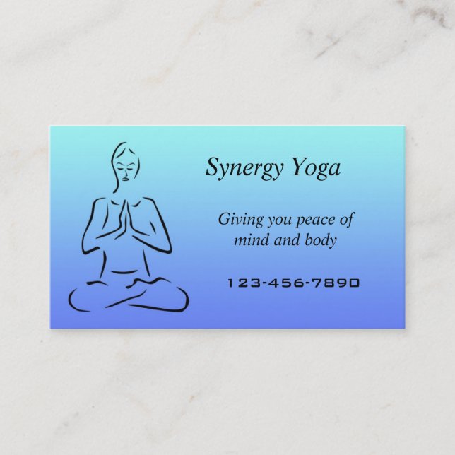 Yoga affärskort visitkort (Framsida)
