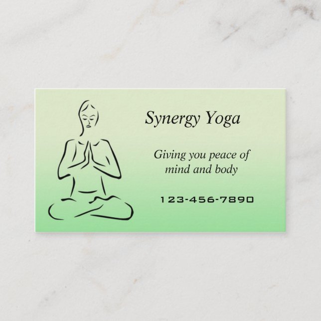 Yoga affärskort visitkort (Framsida)