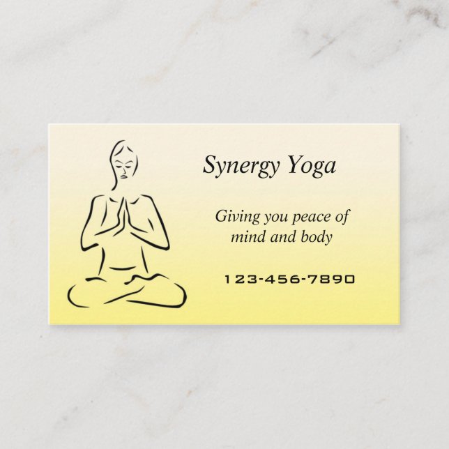 Yoga affärskort visitkort (Framsida)