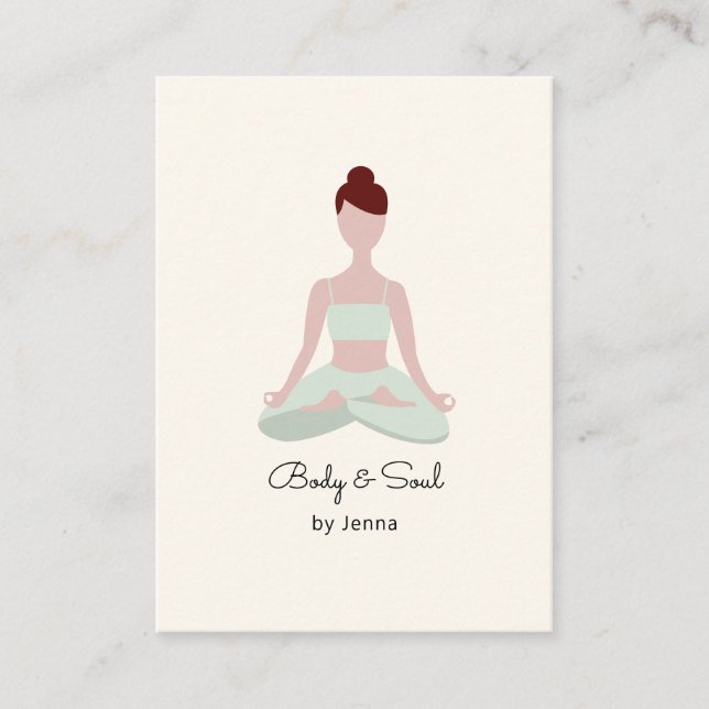 Yoga Affärskort Visitkort (Framsida)
