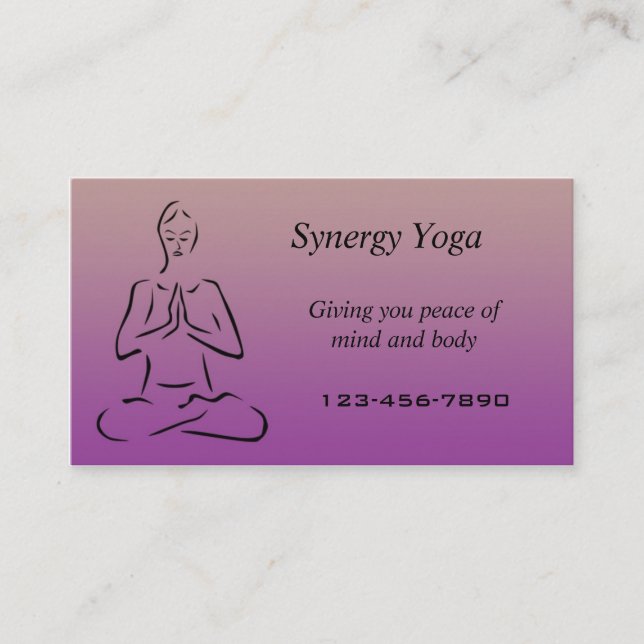 Yoga affärskort visitkort (Framsida)