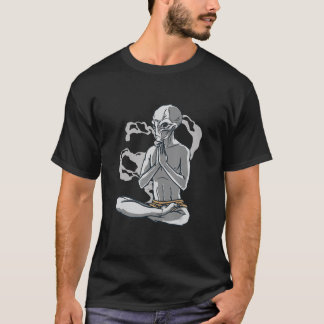 Yoga Alien Meditation T Shirt