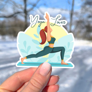 Yoga Älskare - Anpassade Warrior Pose Design Klistermärken