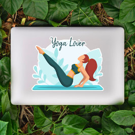 Yoga Älskare - Anpassadet Navasana Pose Design Klistermärken
