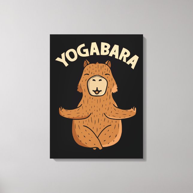 Yoga Älskare Gift Women Capybara Meditation Yoga Canvastryck (Framsida)