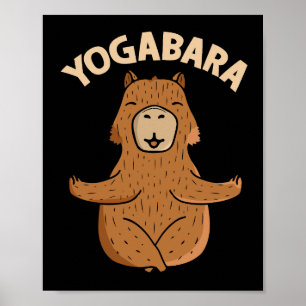 Yoga Älskare Gift Women Capybara Meditation Yoga Poster