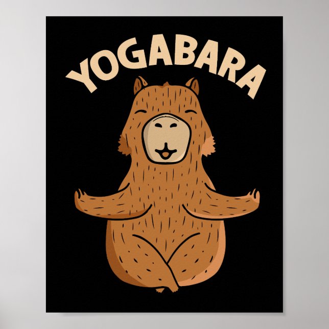 Yoga Älskare Gift Women Capybara Meditation Yoga Poster (Framsidan)