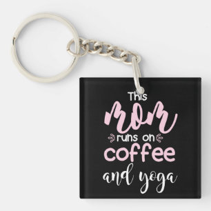 Yoga Älskare I Mamma Springa på kaffe och yoga