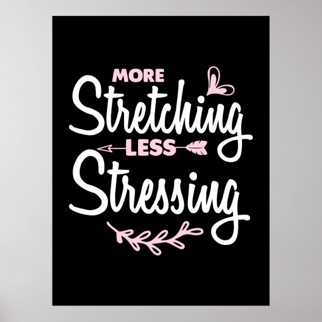 Yoga Älskare | Mer retande mindre Stressande Poster (Framsidan)