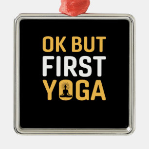 Yoga Älskare   OK, första Yoga Julgransprydnad Metall