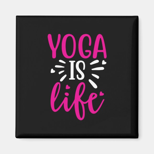 Yoga Älskare | Yoga är liv Magnet (Framsidan)