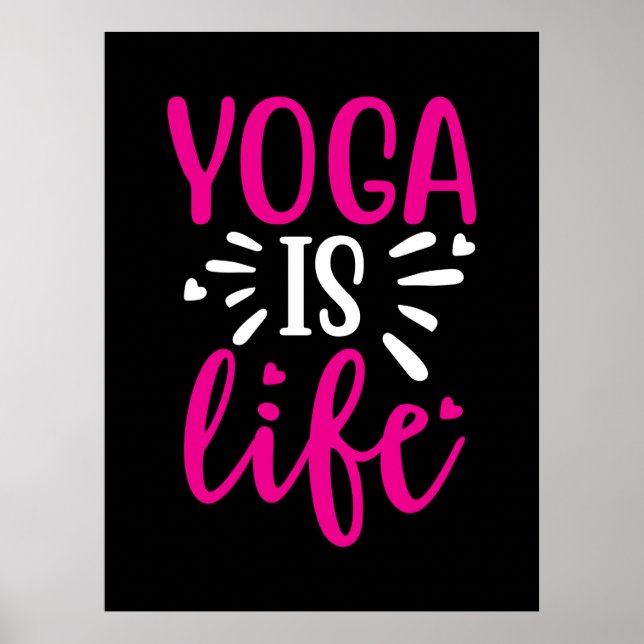 Yoga Älskare | Yoga är liv Poster (Framsidan)