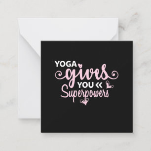 Yoga Älskare   Yoga Ge You Superpower Anteckningskort