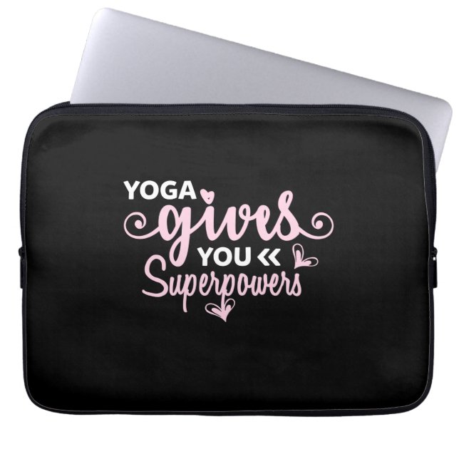 Yoga Älskare | Yoga Ge You Superpower Laptop Fodral (Framsidan)