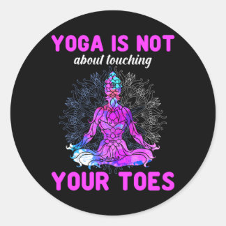 Yoga Älskare | Yoga handlar inte om att röra vid Runt Klistermärke