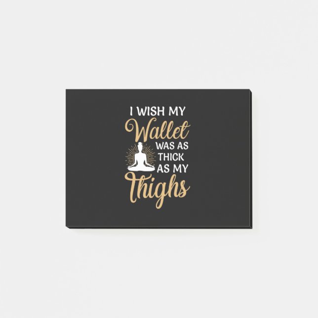 Yoga Älskare | Yoga I önskar min plånbok Post-it Block (Framsida)