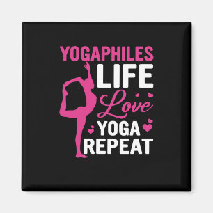 Yoga Älskare Yoga Life Kärlek Yoga Repeat Magnet