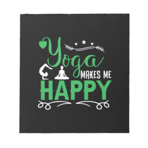 Yoga Älskare Yoga make Me Lycklig Anteckningsblock