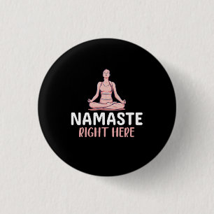 Yoga Älskare Yoga Namaste Höger här Knapp