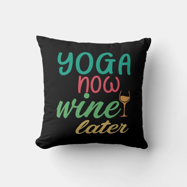 Yoga Älskare | Yoga Now Vin senare Kudde (Framsida)