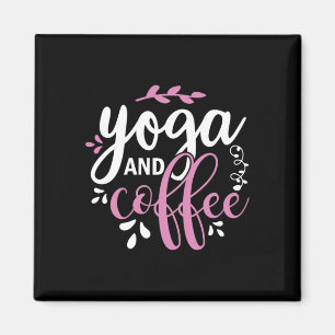 Yoga Älskare Yoga och kaffe Magnet