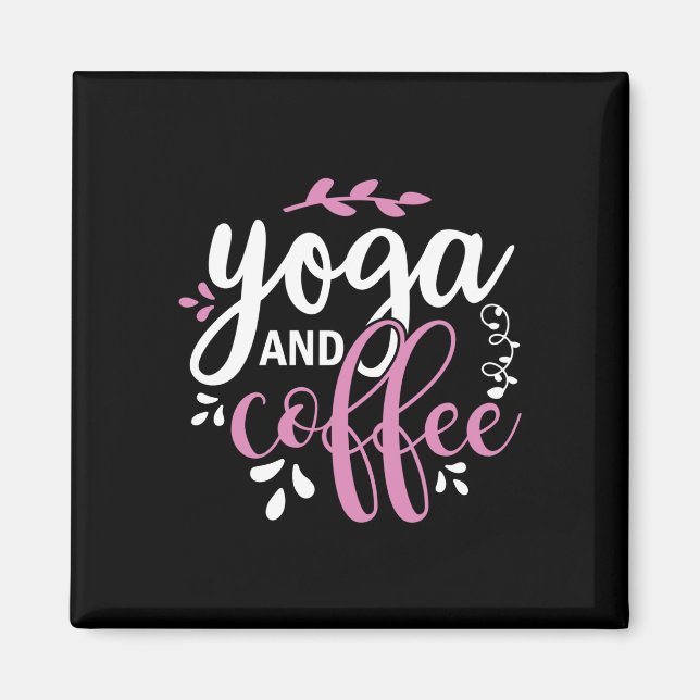 Yoga Älskare | Yoga och kaffe Magnet (Framsidan)