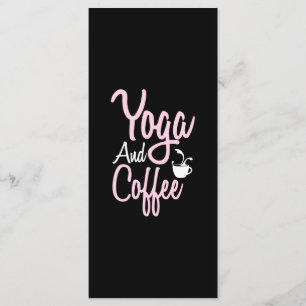 Yoga Älskare Yoga och kaffe Meny