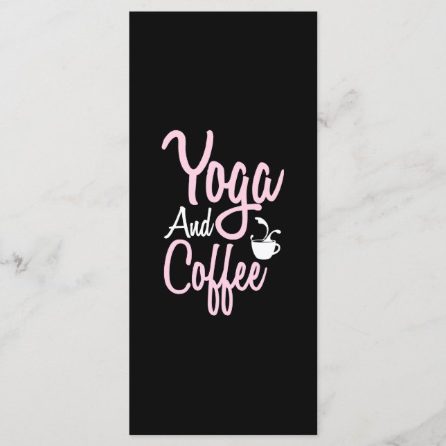 Yoga Älskare | Yoga och kaffe Meny (Framsida)