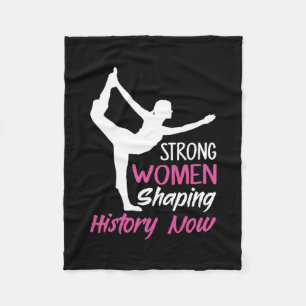 Yoga Älskare   Yoga Strong Woman Fleecefilt