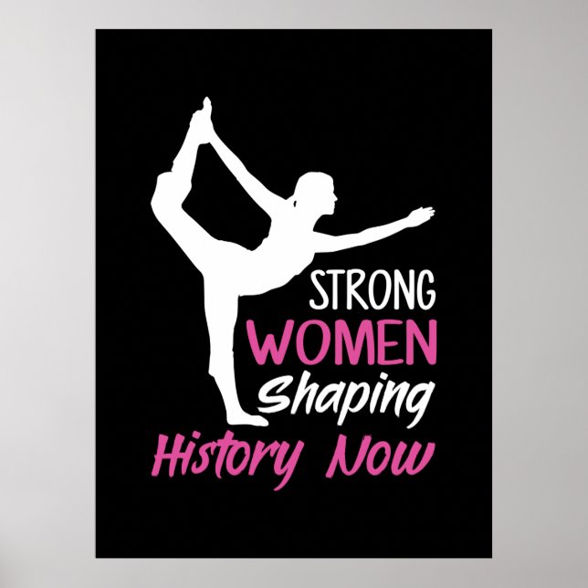 Yoga Älskare | Yoga Strong Woman Poster (Framsidan)