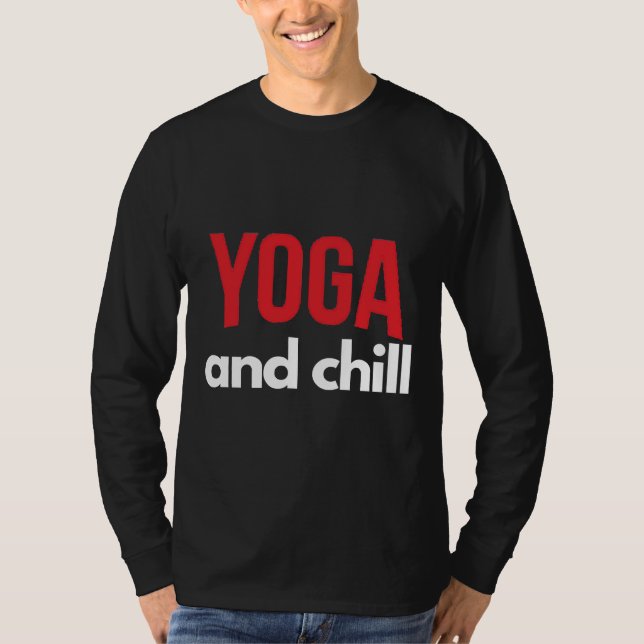 Yoga and Chill Unisex Jersey Kortärmad Tee Prem (Framsida)