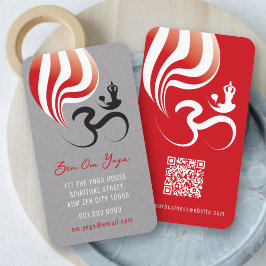 Yoga Andlig Flame Om Ohm Calligraphy Zen Visitkort