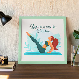 Yoga är en väg till frihet - Anpassadet Yoga Art Poster