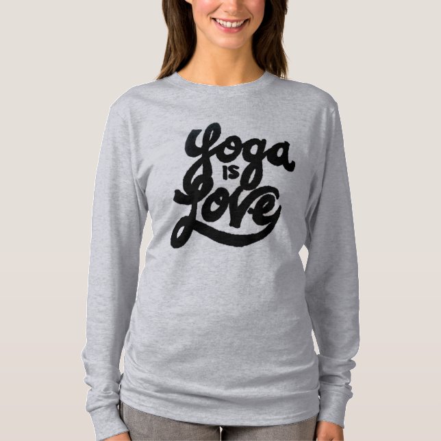 yoga är kärlek t-shirt (Framsida)