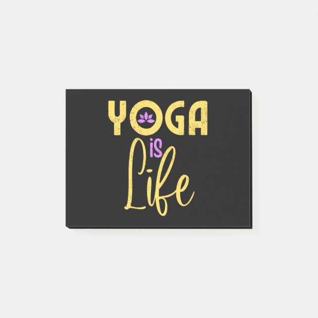 Yoga är Life Yoga Meditaion Post-it Block (Framsida)