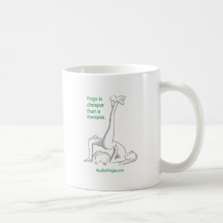Yoga är mer billig än en terapeut kaffemugg