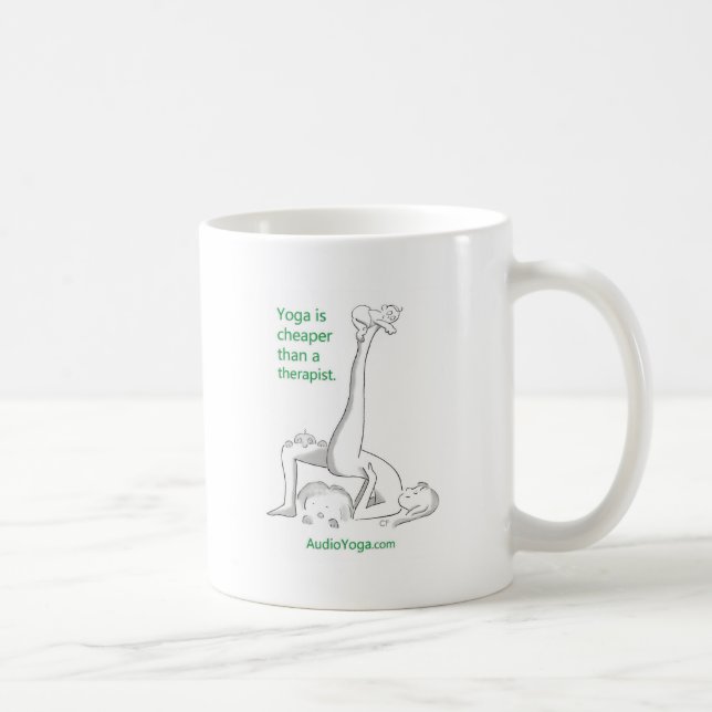 Yoga är mer billig än en terapeut kaffemugg (Höger)