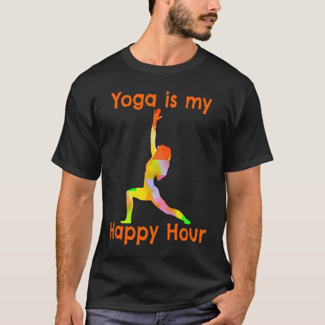 Yoga är min Lycklig-meditation Yoga-lärare T Shirt (Framsida)