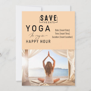 Yoga är min lycklig-timme. inbjudningar
