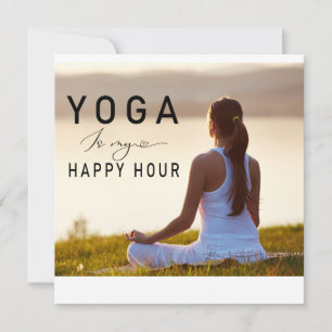 Yoga är min lycklig-timme. inbjudningar