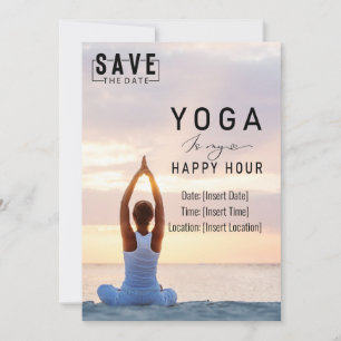 Yoga är min lycklig-timme. inbjudningar