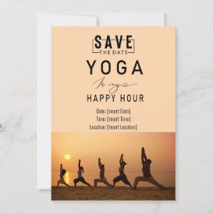 Yoga är min lycklig-timme. inbjudningar